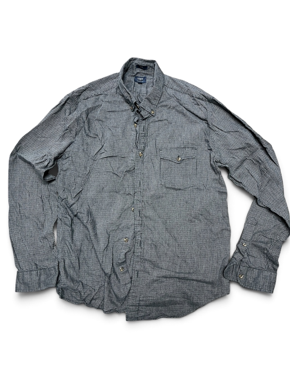 J. Crew Men’s brushed twill Button-Down Shirt in Heathered Gray